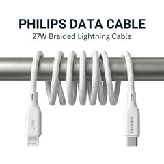 Philips DLC4150LW/94 27W iPhone Original Type-C to Lightning Fast Charging Cable (1.5m, Bright White)