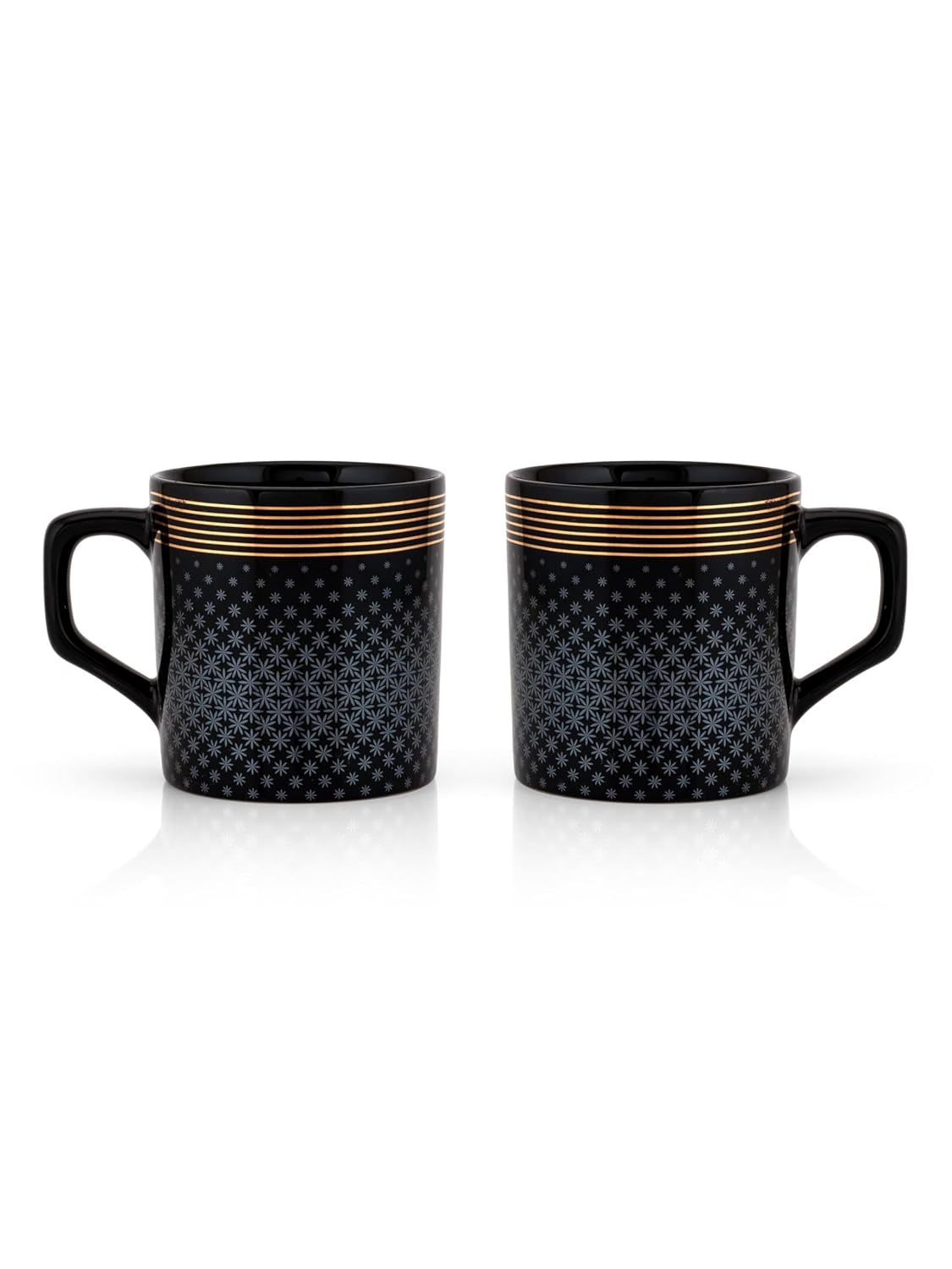 Clay Craft Fine Ceramic Tea/Coffee Cup Set of 6-200 ml Each (Director BG 606), Tea Cup Set of 6, Microwave & Dishwasher Safe, Mugs for Coffee, Cups Set of 6, Mug Set, Gift Set, Ideal for Gifting