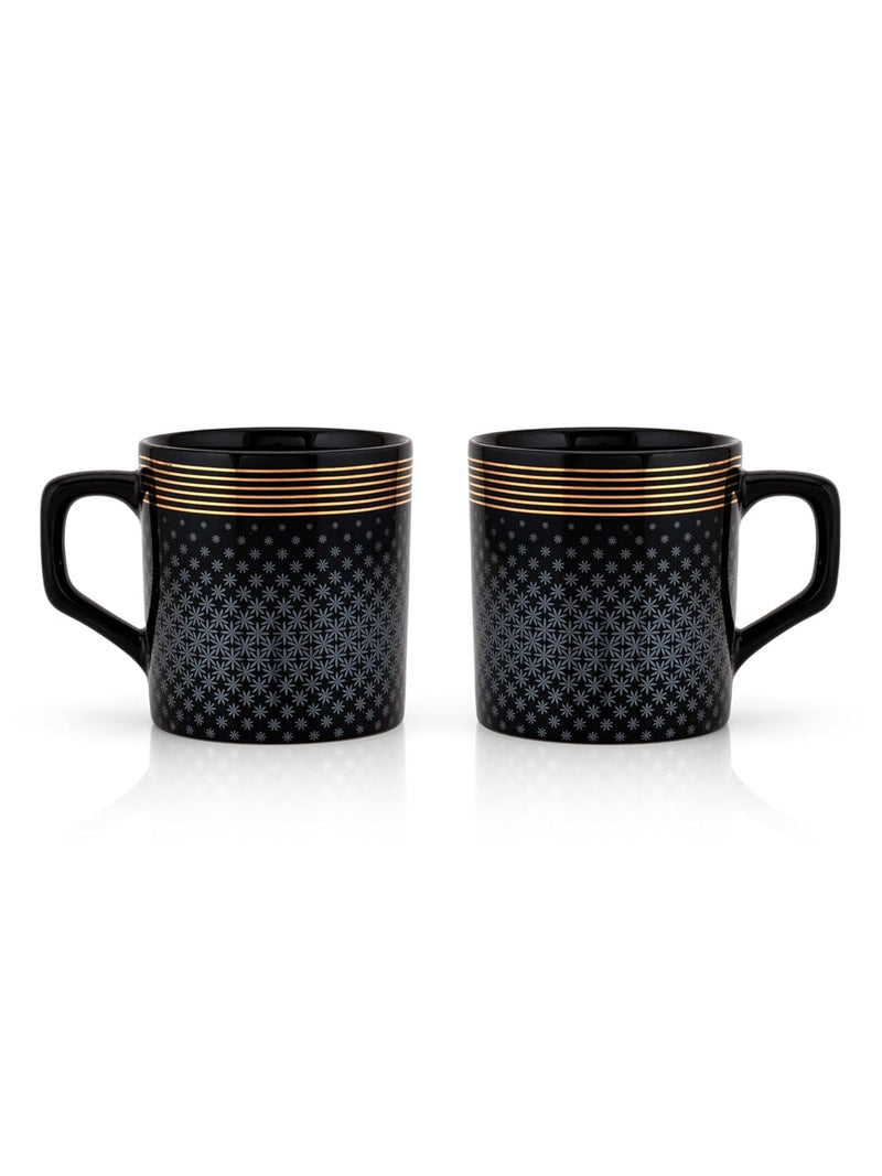 Clay Craft Fine Ceramic Tea/Coffee Cup Set of 6-200 ml Each (Director BG 606), Tea Cup Set of 6, Microwave & Dishwasher Safe, Mugs for Coffee, Cups Set of 6, Mug Set, Gift Set, Ideal for Gifting