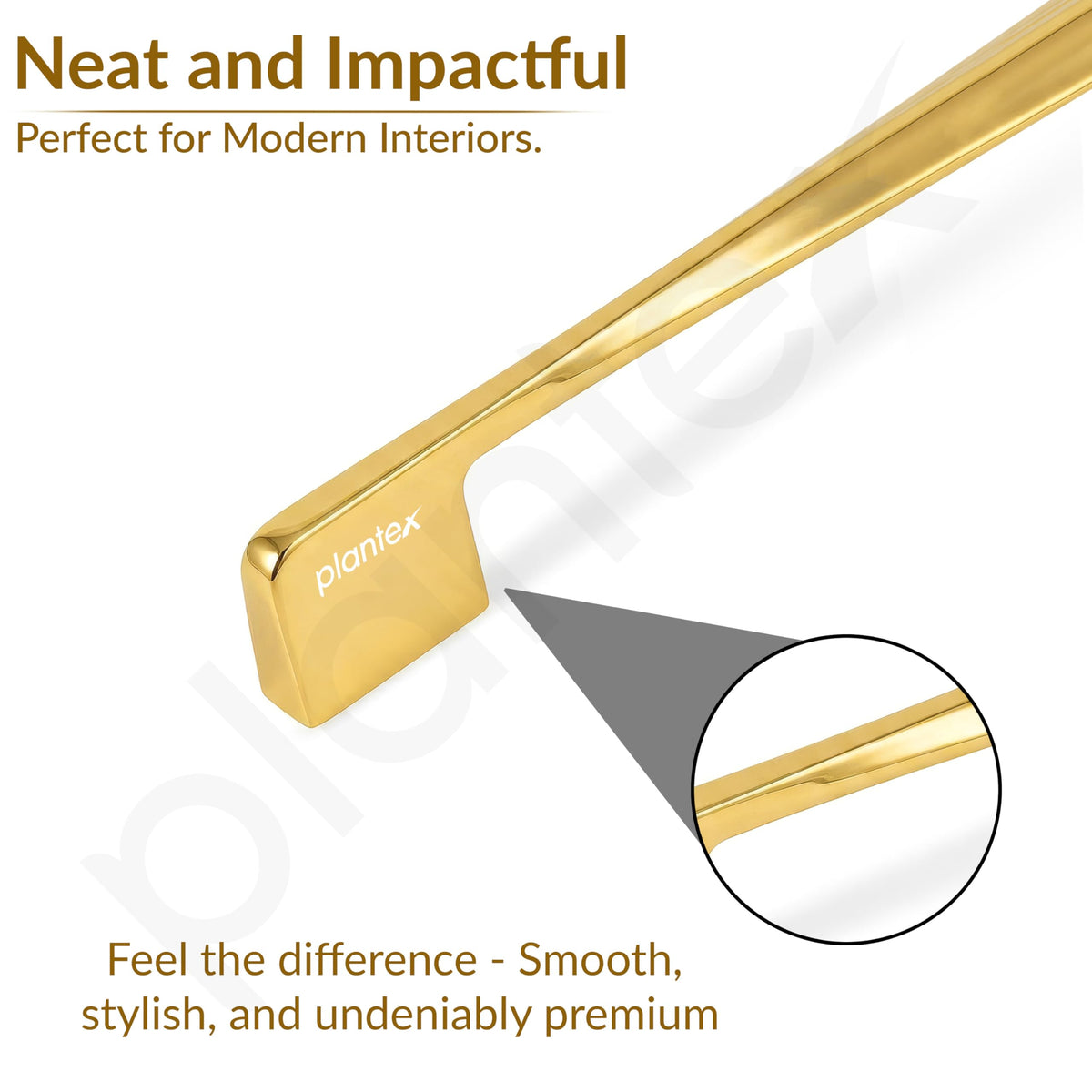 Plantex Cabinet Handle/160mm Handle for Drawer/Wardrobe/Kitchen Handle/Pull-Push Handle for Home/Office - Pack of 2 (Gold)-4