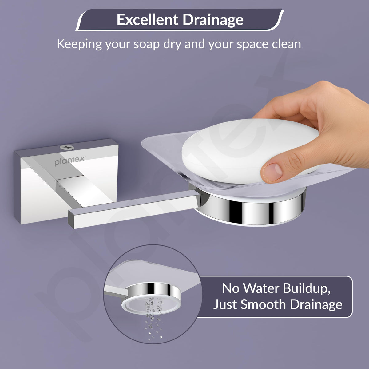 Plantex 304 Grade Stainless Steel Soap Holder for Bathroom/Wall Mounted Soap Stand/Soap Dish/Bathroom Accessories (Chrome)-6