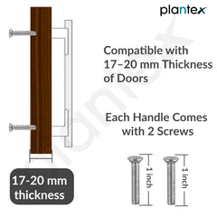 Plantex Cabinet Handle/Kitchen Cabinet Door Handle/Wardrobe/160 mm Cupboard Handle/Door Pull-Push Handle for Home/Office - Pack of 2 (Black) (Model APS-DTC-5580)-5
