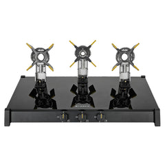 Faber Liftable Burners Freestanding Cooktop | Genius 753 Bk | 75Cm Width | Brass Burners | Manual Ignition | Abs Knobs |