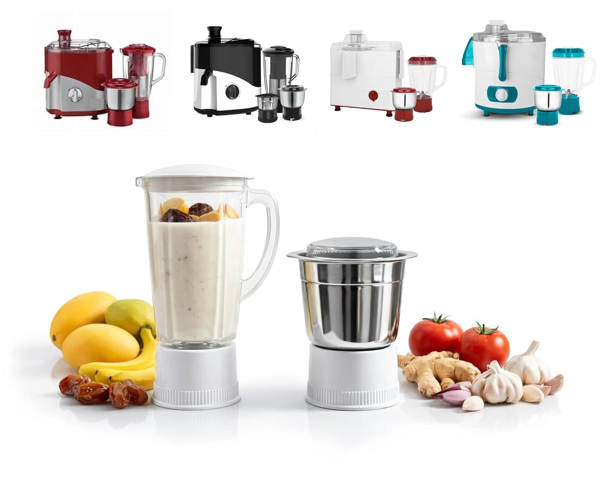 1000ML & 1.5 Litre Transparent Shake Jar Set with White Socket | Compatible with Maharaja Whiteline Juicer Mixer (Selected Models Only) | Not Universal Fit | Check Before Order