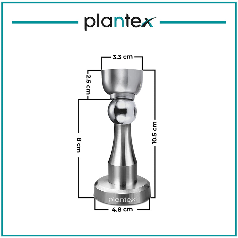 Plantex Stainless Steel Door Stopper/360 Degree 4 Inch Door Magnet for Home/Wall Mounted Soft Catcher to Hold Wooden/Glass/PVC Door/Door Stops for Home (Matt)-3