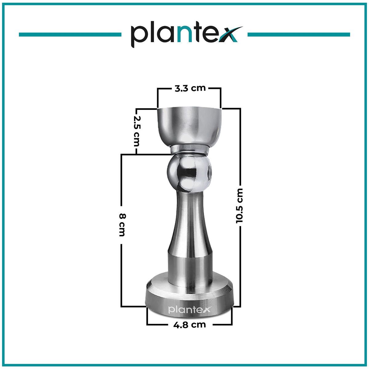 Plantex Stainless Steel 360 Degree 4 inch Door Magnetic Stopper for Home/Wall and Floor Mounted Soft-Catcher to Hold Wooden/Glass/PVC Door Stops - Pack of 2 (Matt Finish)-4