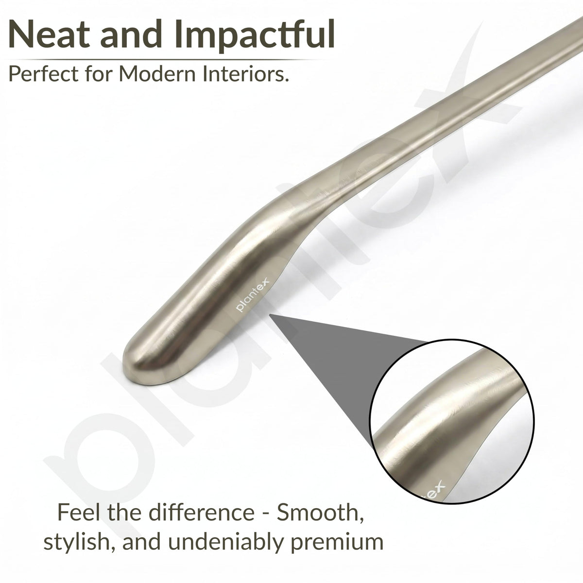 Plantex Cabinet Handle/288mm Handle for Drawer/Wardrobe/Kitchen Handle/Pull-Push Handle for Home/Office - Pack of 1 (Satin)-4