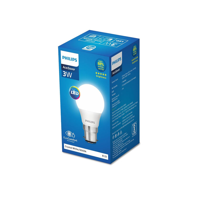 Philips 3-watt LED Bulb - AceSaver LED Bulb (Pack of 10)
