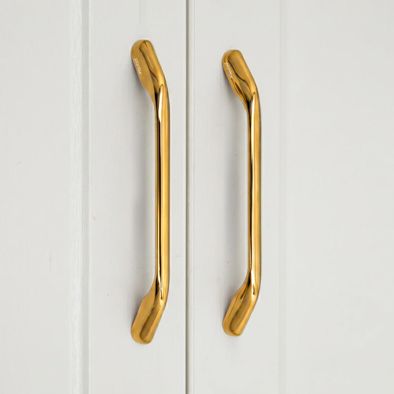 Plantex Cabinet Handle/160mm Handle for Wardrobe/Kitchen Handle/Pull-Push Handle for Home/Office - Pack of 2 (Gold)-1