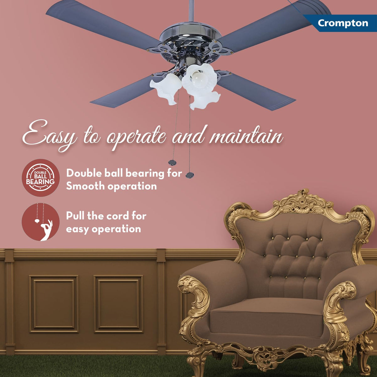 Crompton Uranus 1200 mm (50 inch) Decorative Underlight Ceiling Fan-6