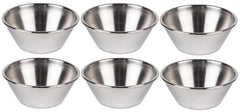 Dynore Stainlesss Steel Set of 6 Sauce Cup 45 ml Each 6x6x2 cm