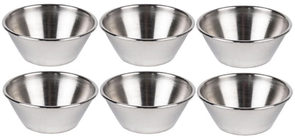 Dynore Stainlesss Steel Set of 6 Sauce Cup 45 ml Each 6x6x2 cm