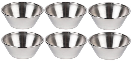 Dynore Stainlesss Steel Set of 6 Sauce Cup 45 ml Each 6x6x2 cm