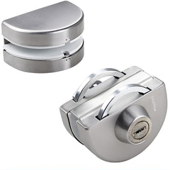 Plantex Stainless Steel Glass Door Lock - No Drilling/Lock for Main Door/Door Thickness 10 mm to 12 mm/3 Ultra Keys/Tuffen Glass Door Accessories - Pack of 1 (Matt)-6