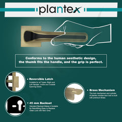 Plantex Main Door Lock for Home with 3 Years of Warranty/Mortise Locks for Door - Main Door Lock Set (PT-007- Brass Antique - Black)-6
