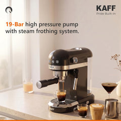 Kaff Fontana 1350 Watts Espresso Coffee Maker, 19 Bar High Pressure Pump, Steam Espresso Coffee, Detachable Frothing Noz