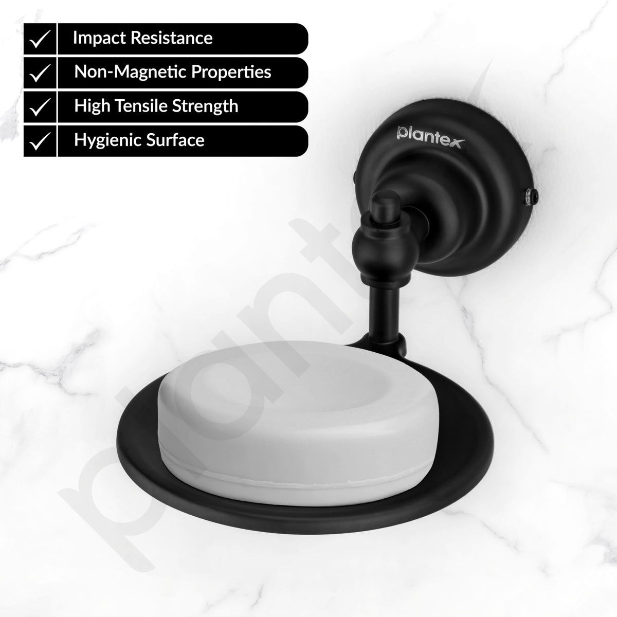 Plantex 304 Grade Stainless Steel Soap Holder/Soap Stand/Bathroom Soap Dish/Bathroom Accessories - Skyllo (Black)-2