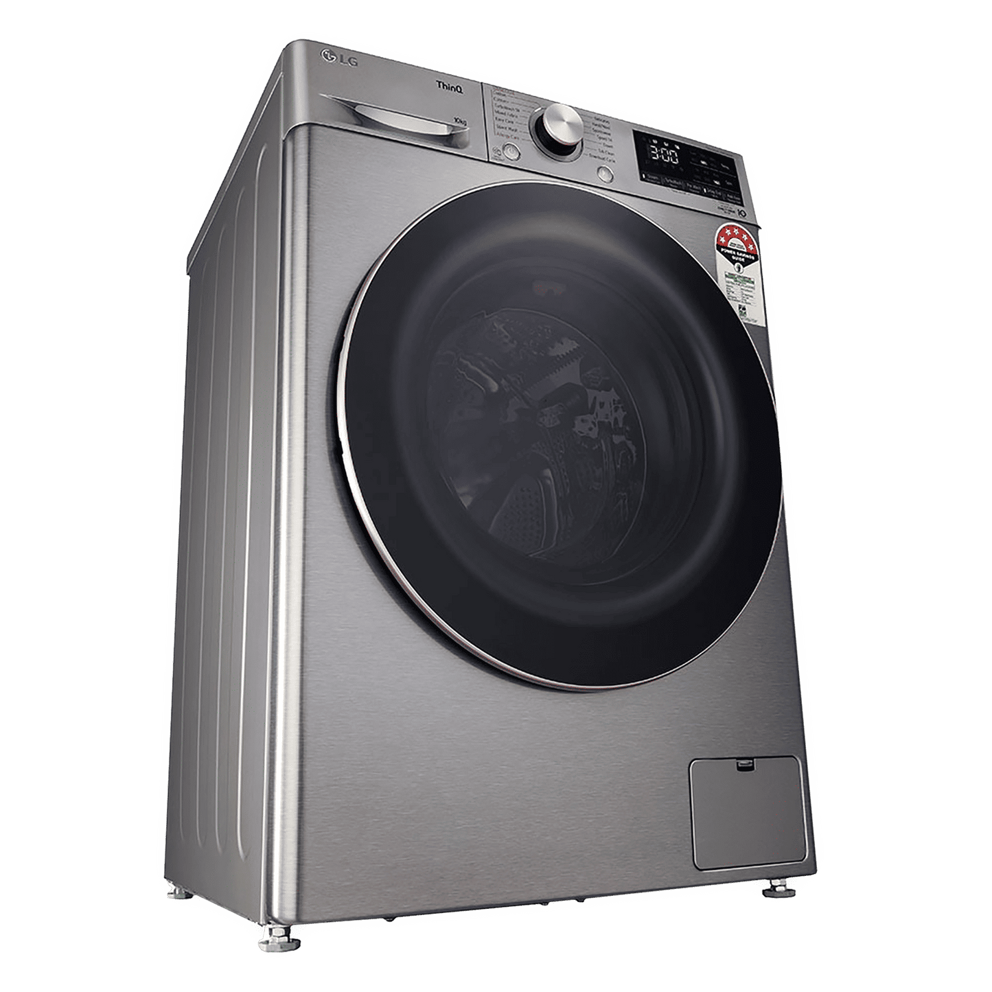 LG 10 kg 5 Star Fully Automatic Front Load Washing Machine (FHP1410Z7P.APSQEIL, Smart Diagnosis, Platinum Silver)