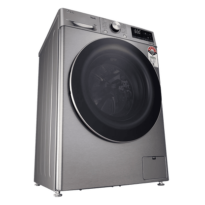 LG 10 kg 5 Star Fully Automatic Front Load Washing Machine (FHP1410Z7P.APSQEIL, Smart Diagnosis, Platinum Silver)