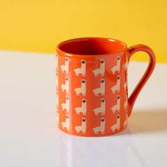 Clay Craft Fine Ceramic Milk/Coffee Mug - 350 ml Each- Set of 2 (Inhale Exhale)