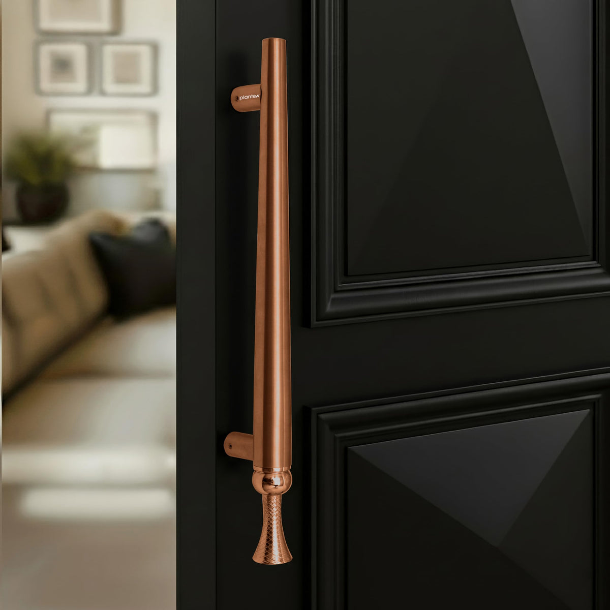 Plantex Main Door Handle/Stainless Steel & Aluminium Door Handle/300mm Pull-Push Handle for Home/Office/Hotel - Pack of 1 (DTMD-413, Rose Gold)