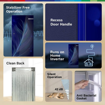 Bosch 187 L, 3 Star, Single Door Refrigerator with Industry's largest base drawer, vegetable box* & Beverage space (CST18B33PI, Feather Blue) 18 Hr Cooling Retention, 2.5x Cooling, inverter compressor