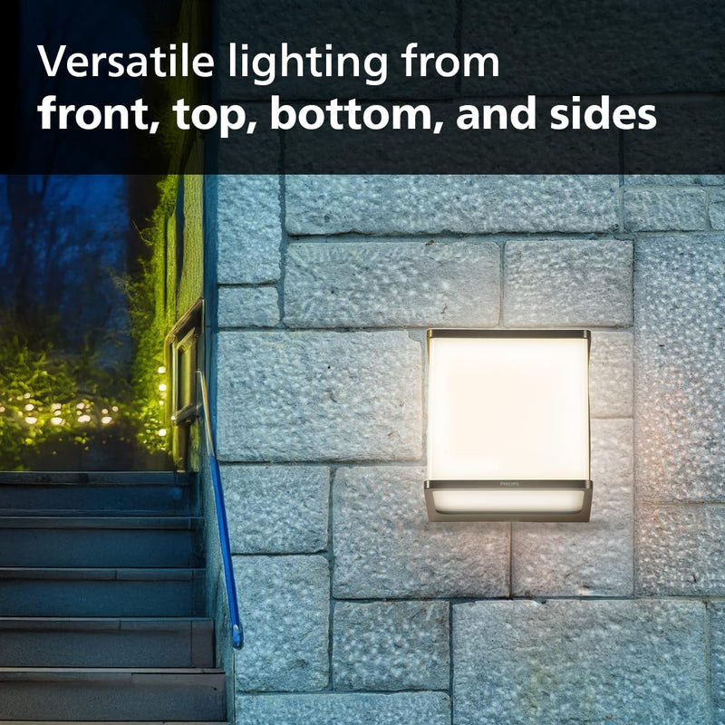 Philips 8-watt LED Square Shape Wall Light (IP-65)