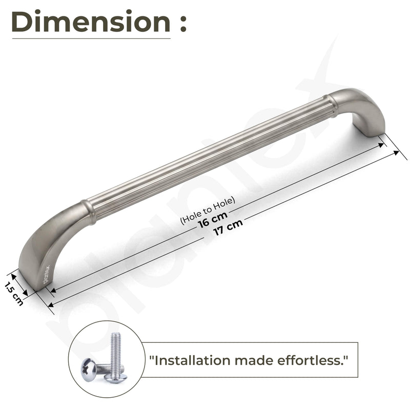 Plantex Cabinet Handle/160mm Handle for Drawer/Wardrobe/Kitchen Handle/Pull-Push Handle for Home/Office - Pack of 1 (Satin) (Model APS-PH-105)-2