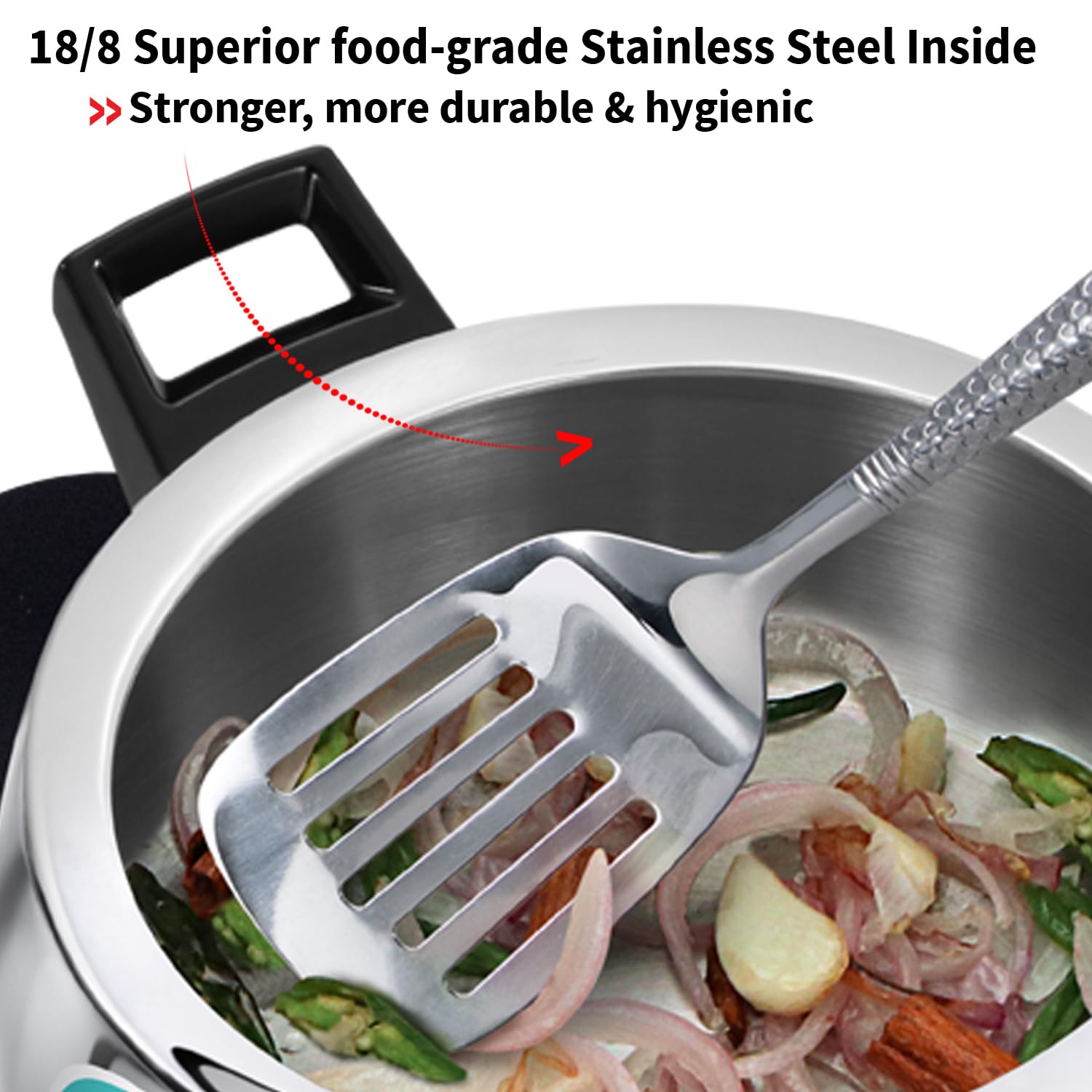 Hawkins 3.5 Litre Triply Contura Pressure Cooker, Triply Stainless Steel Induction & Contura shaped Cooker, Silver (SSTCO35)