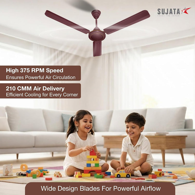 Sujata 1200 mm BEE 1 Star Ceiling Fan with 100% Copper Winding-5