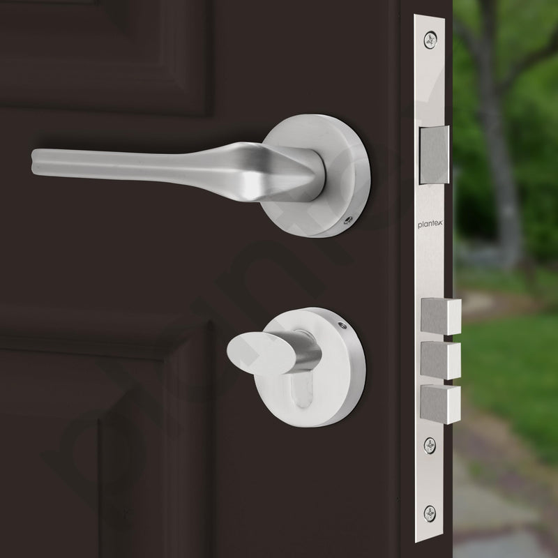 Plantex Main Door Lock/Mortise Lock for Door with 3 Years of Warranty - Robust Door Lock for Home with Brass Lock Body & Cylinder (Satin Finish) (Model APS-LM-064)-3