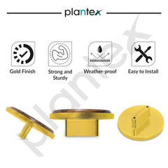 Plantex Knobs for Drawer/Round Drawer Knobs/Knobs for Cabinets/Pull-Push Knobs for Kitchen/Bedroom Drawer - Pack of 1 (Big, Gold & Wood)-5