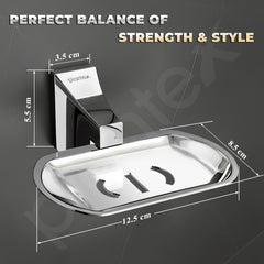 Plantex Soap Holder for Bathroom/Pure Brass Single Soap Dish/soap Stand/Soap Bar/Soap Case/Bathroom Accessories - Pack of 1 (APS-DL-03, Chrome)-4