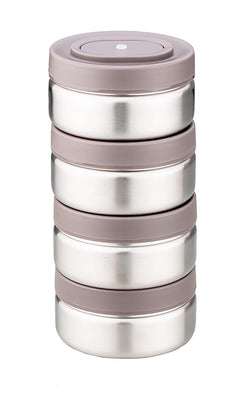 Pigeon-Fusion Vacuum Insulated Stainless Steel Lunch Box-4 Warm Grey, 25.5x15.5x27 (50405-Warm Grey)