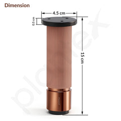 Plantex 6 Inch Sofa Leg for Bed Furniture/Aluminium Sofa Leg for Table/Support Legs/Furniture Leg - Pair of 2 (4 Piece) (DTS-77,Rose Gold)-3