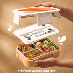 Bravo 3 Steel Thermoware Lunchbox (Milton)