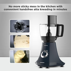 Butterfly Nexo 750W Mixer Grinder Food Processor with 6 Jars | Kneading, Chopping, Slicing, Grinding, Mincing, Grating, Juicing & Spice grinding | Evion-GT Motor with FPSS Technology | Ink Blue