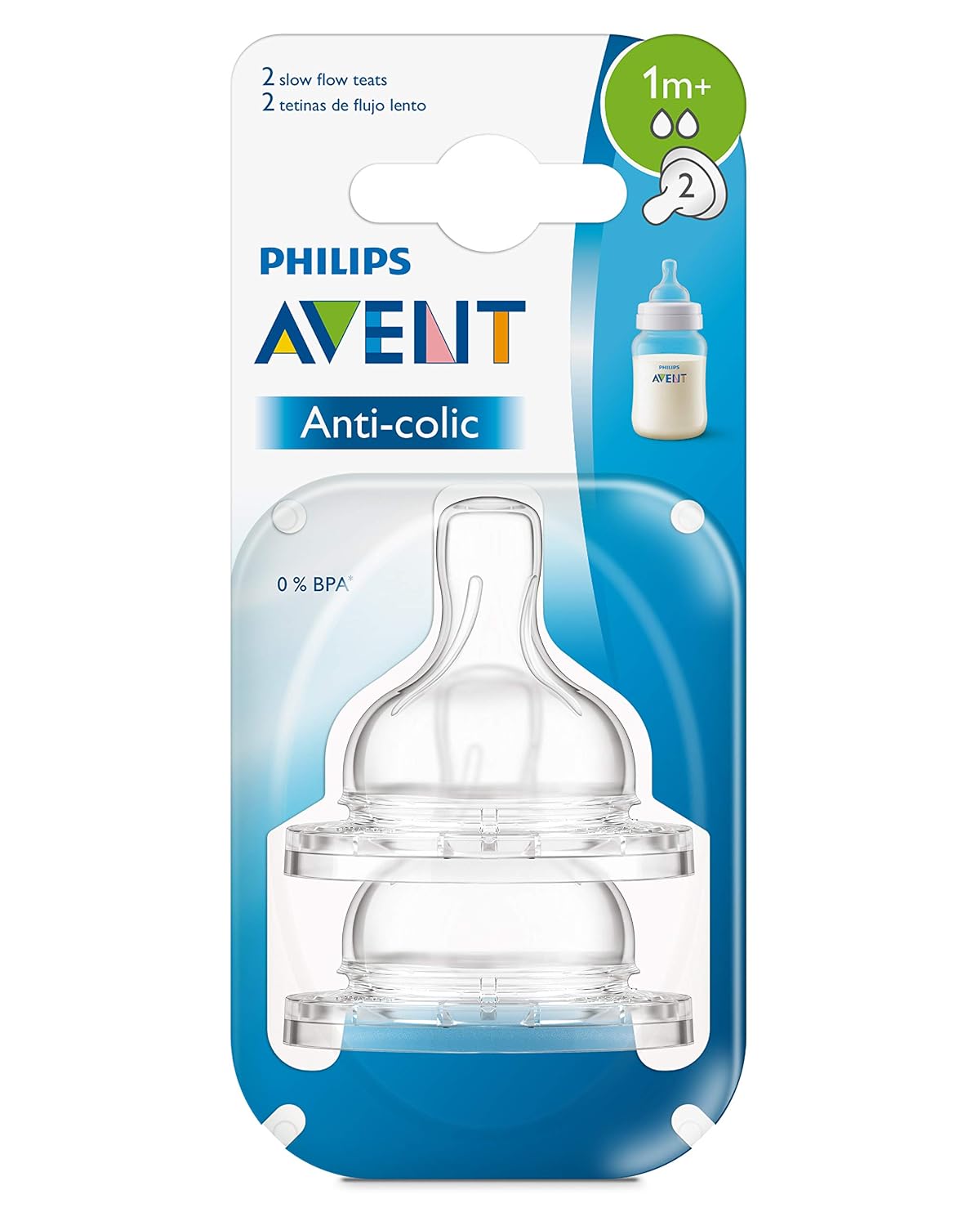 Philips Avent Anti-Colic Nipple (SCF632/27) (Pack of 2)