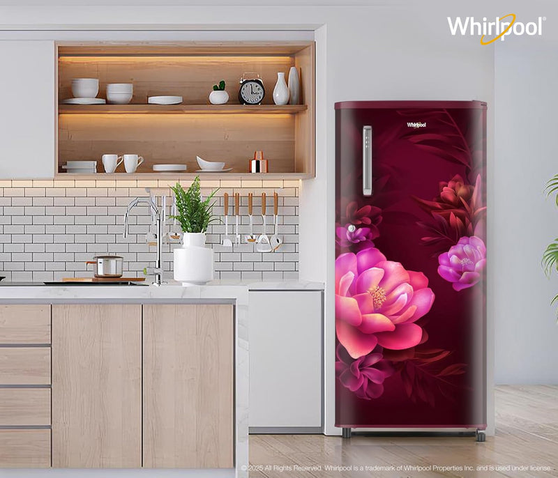 Whirlpool 184 L 2 Star Direct-Cool Single Door Refrigerator (205 WDE PRM 2S WINE SERENA-Y, Red, 2026 Model)