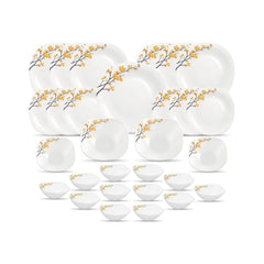 LaOpala PinkCity Emporium Dinner Set - 29 Pieces, Multicolour.,White