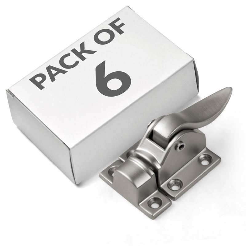 Plantex Cabinet Latch Heavy-Duty Hatch Case Bolt for Storage Units, Toolboxes, Kitchen Cabinets & Cupboards - Pack of 6 (Satin)-1