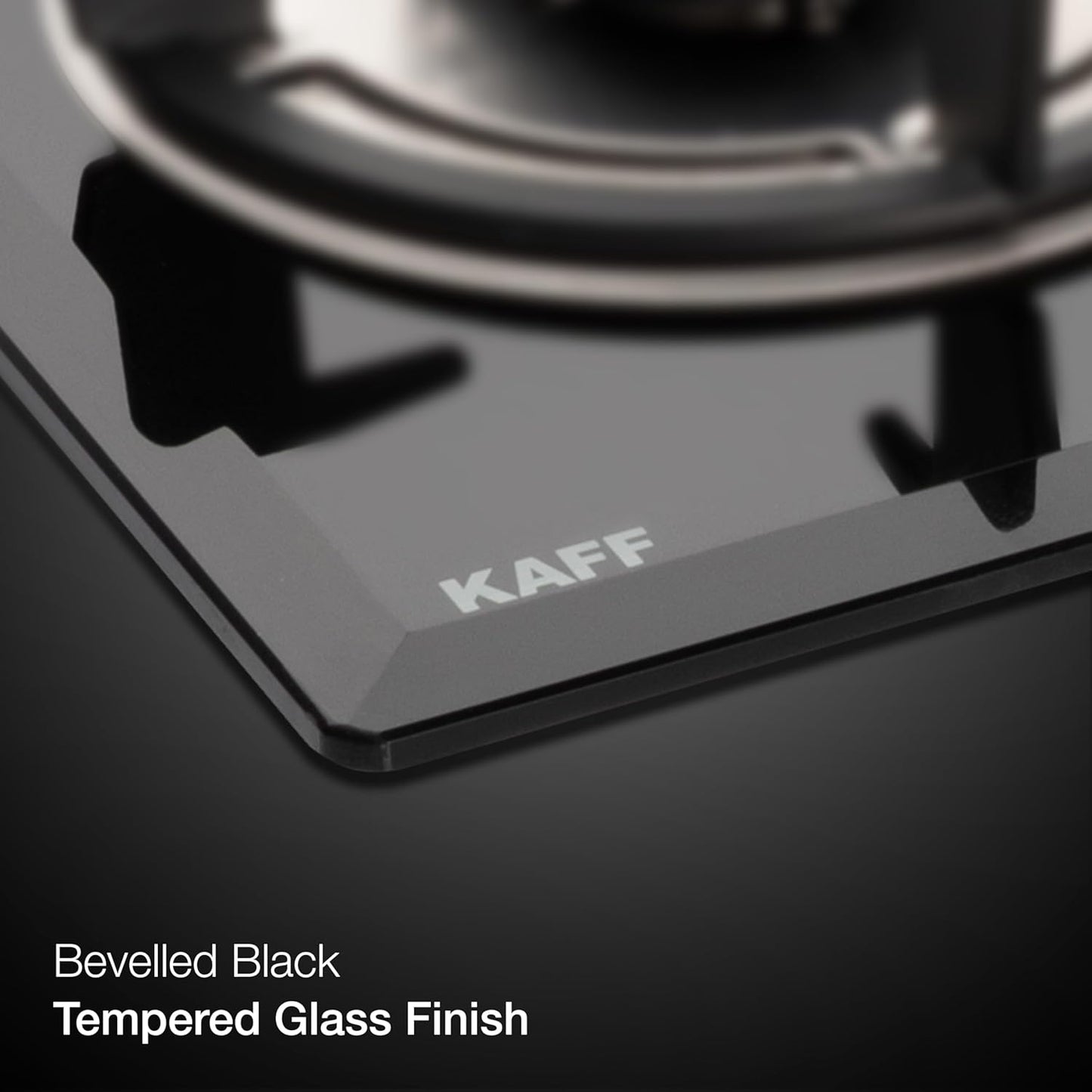 KAFF 3 Burners Built-in Hob & Hobtop For Modular kitchen -8 MM|Auto Electric Ignition Glass Top| Full Brass Burner| Enamelled Matt Finish, Easy Grip Knobs, Toughened Glass (Black,80CM) | FBB 603 |