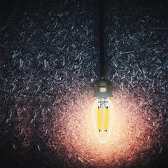Philips 4 Watt 400-Lumen LED Clear Candle E27 Base (Cool White) - Decorative, Ambience for Chandeliers