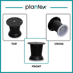 Plantex 3 Inch Sofa Legs for Bed Furniture/Sofa Legs for Table/Sofa Support Legs with Rubber Grip (Black, 2 Pcs)-5