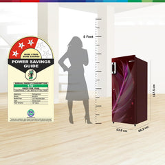 BOSCH 187 L, 3 Star, Single Door Refrigerator with Industry's largest vegetable box* & largest Beverage space (CST18W33NI, Feather Wine) | 18 Hour Cooling Retention, 2.5x Faster Cooling