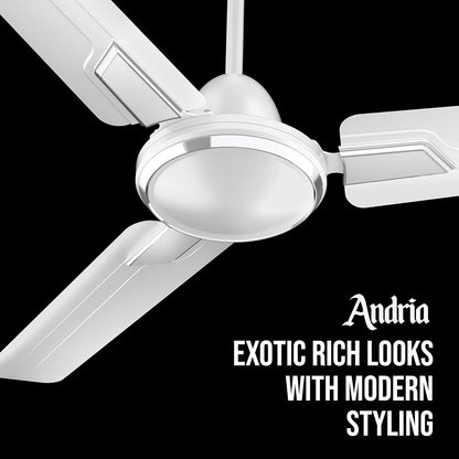 Havells Andria 1200mm Ceiling Fan (Pearl White), Standard
