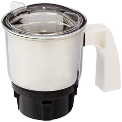 Preethi MGA-501 0.4-Litre Chutney Jar (Steel/Transparent) | Machine Ground & Polished Blades | Quick Grinding | High Grade Nylon Couplers | 1 Year Warranty |Transparent Lid