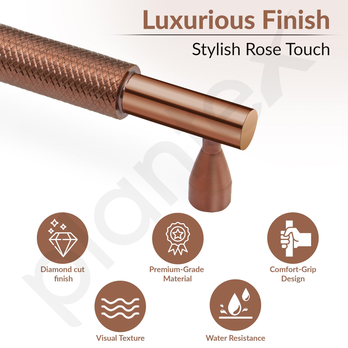 Plantex Cabinet Handle/Kitchen Cabinet Door Handle/Wardrobe/160 mm Cupboard Handle/Door Pull-Push Handle for Home/Office - Pack of 2 (Rose Gold) (Model APS-DTC-3910)-2