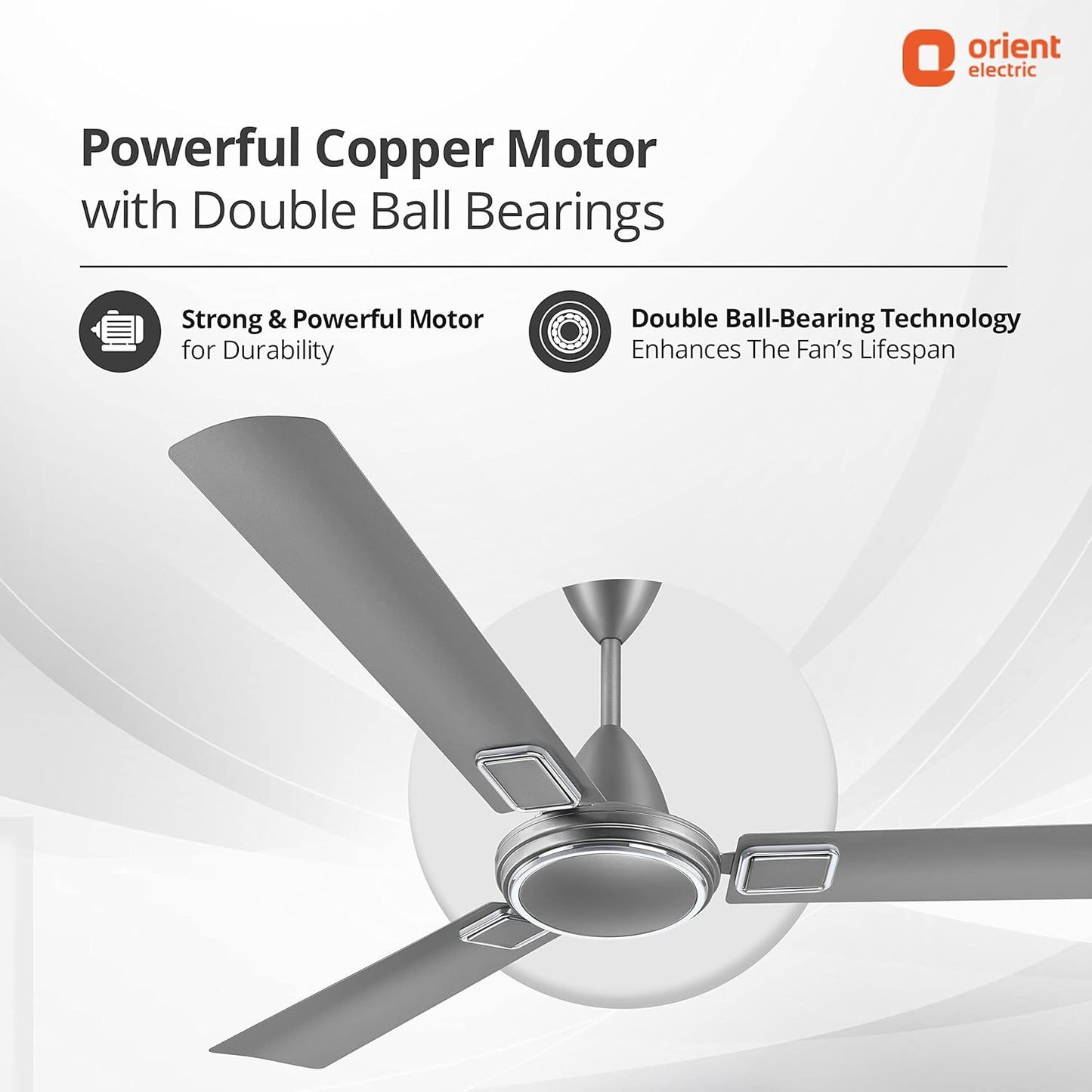 Orient Electric 1200 mm Falcon 425 Deco Ceiling Fan (Day Tone Grey)