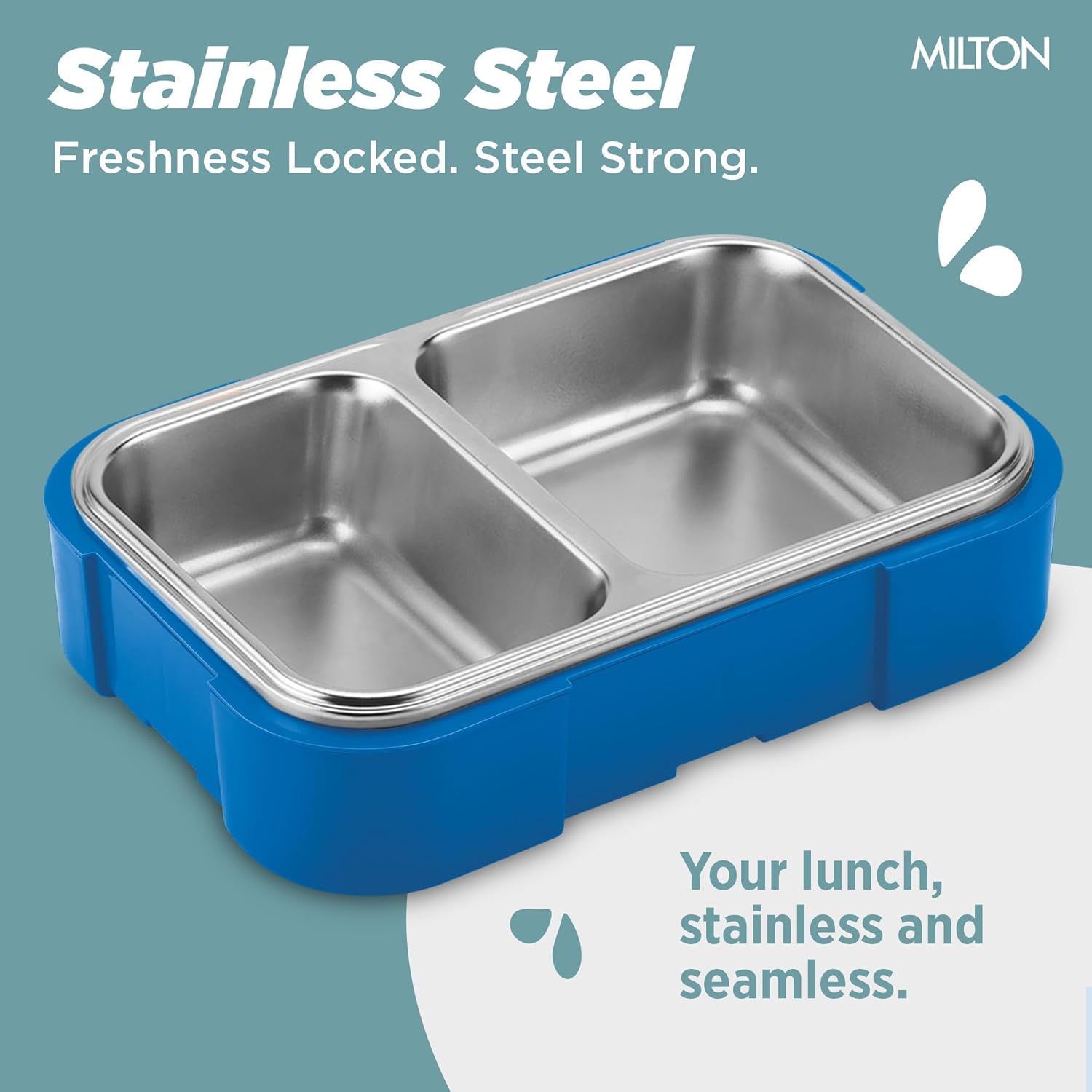 Bravo 2 Steel Thermoware Lunchbox (Milton)